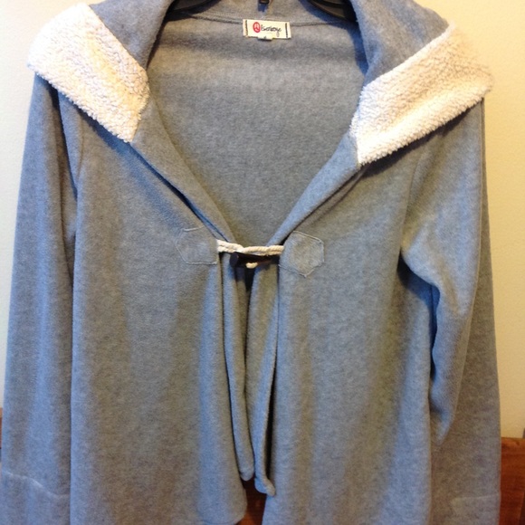 Olsenboye M, Gray cream hood fleece, soft, - Picture 4 of 12